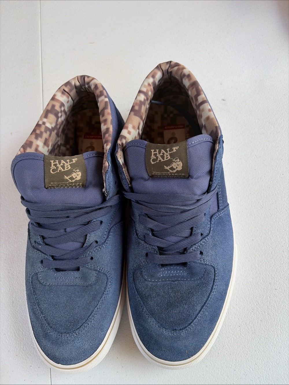 Vans Half Cab Blue Suede Skate Sneakers